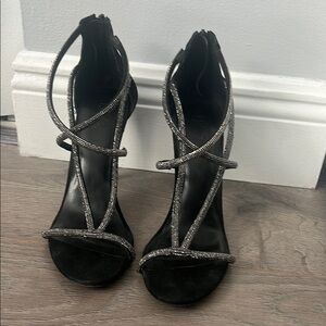 Elegant Black Strappy Women's Heels